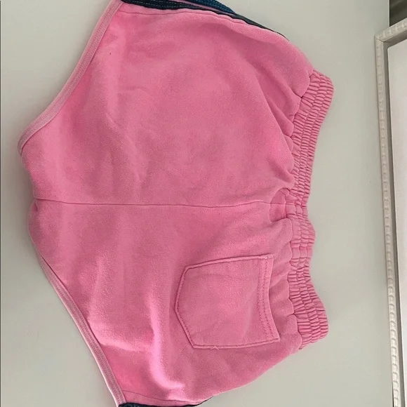 Aviator Nation Pink Shorts with Rainbow Stripes - Picture 3 of 5